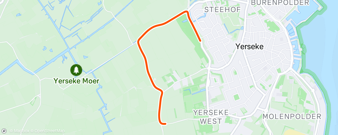 Map of the activity, Evening Ride
