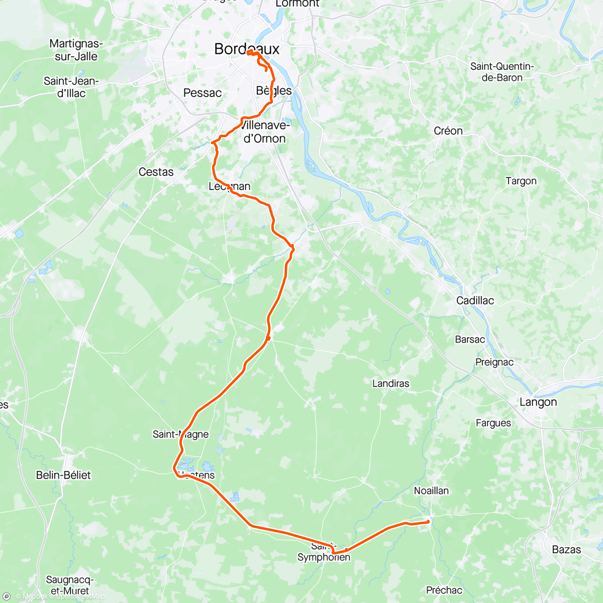 Mapa da atividade, Camino - dzień 20.