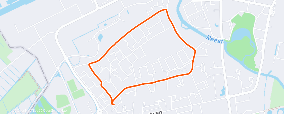 Map of the activity, ☁️ Avondwandeling