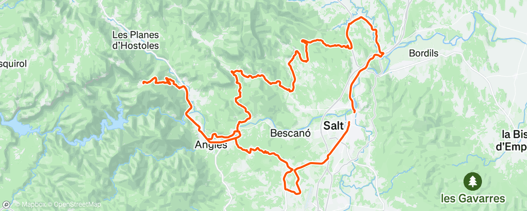 Map of the activity, Bicicleta por la mañana