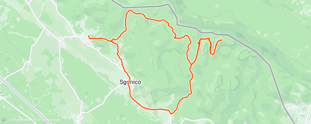 Map of the activity, Sessione di mountain biking pomeridiana