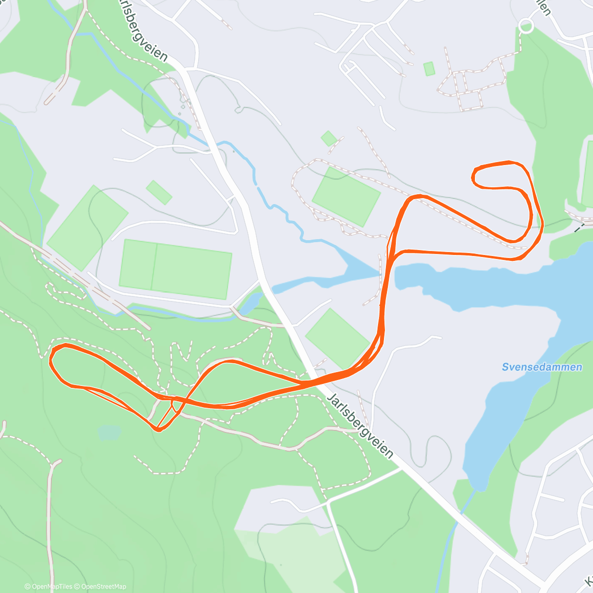 Map of the activity, Sesongens andre med ski