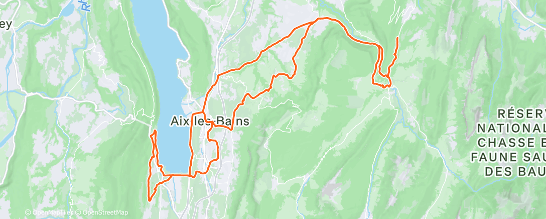 Map of the activity, Sortie vélo le matin