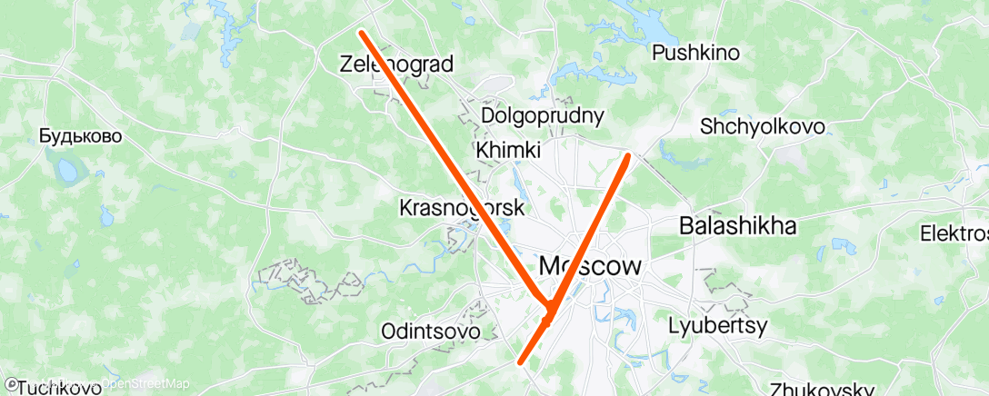 Mapa de la actividad, Утренний забег