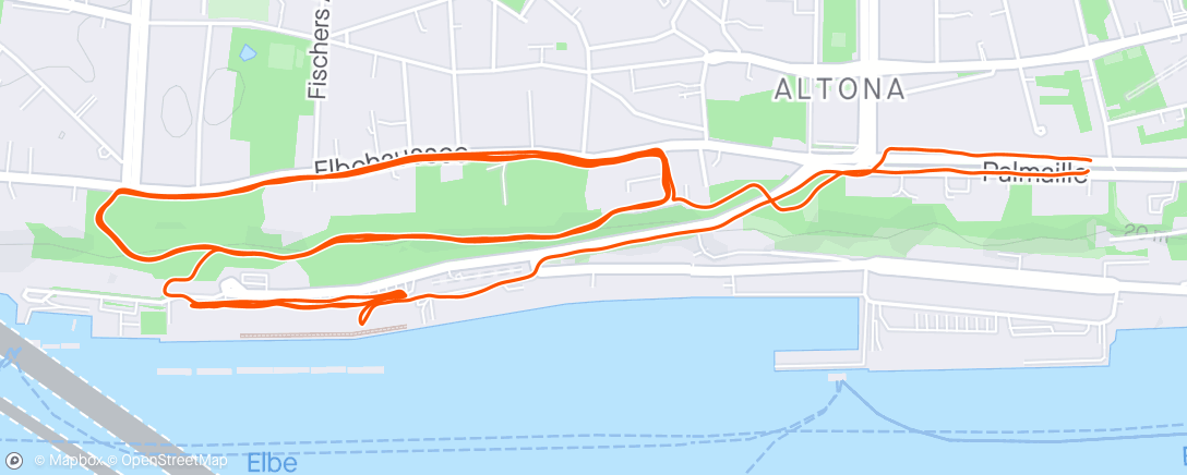 Map of the activity, Running Green Tempotraining