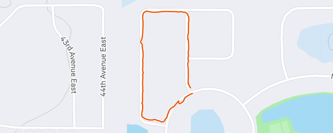 Map of the activity, Morning Walk