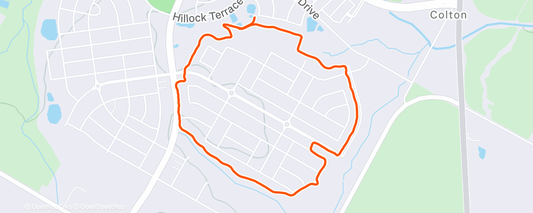 Map of the activity, Lunch Run