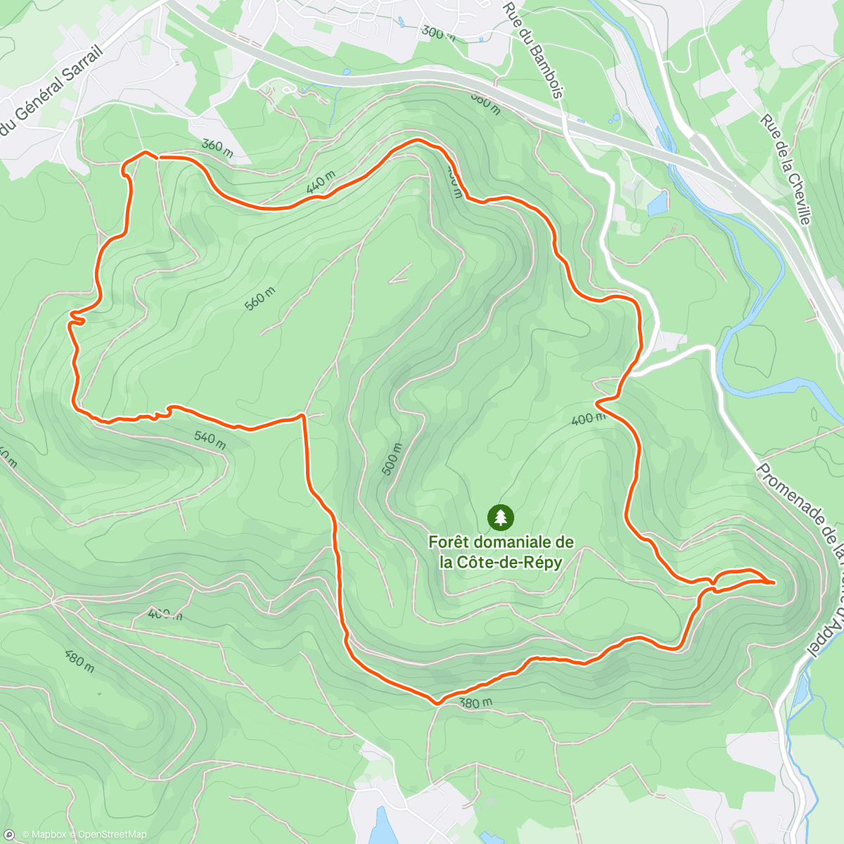 Map of the activity, 1ère sortie Trail avec le club 💪😍