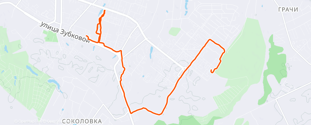 Map of the activity, Lunch Run