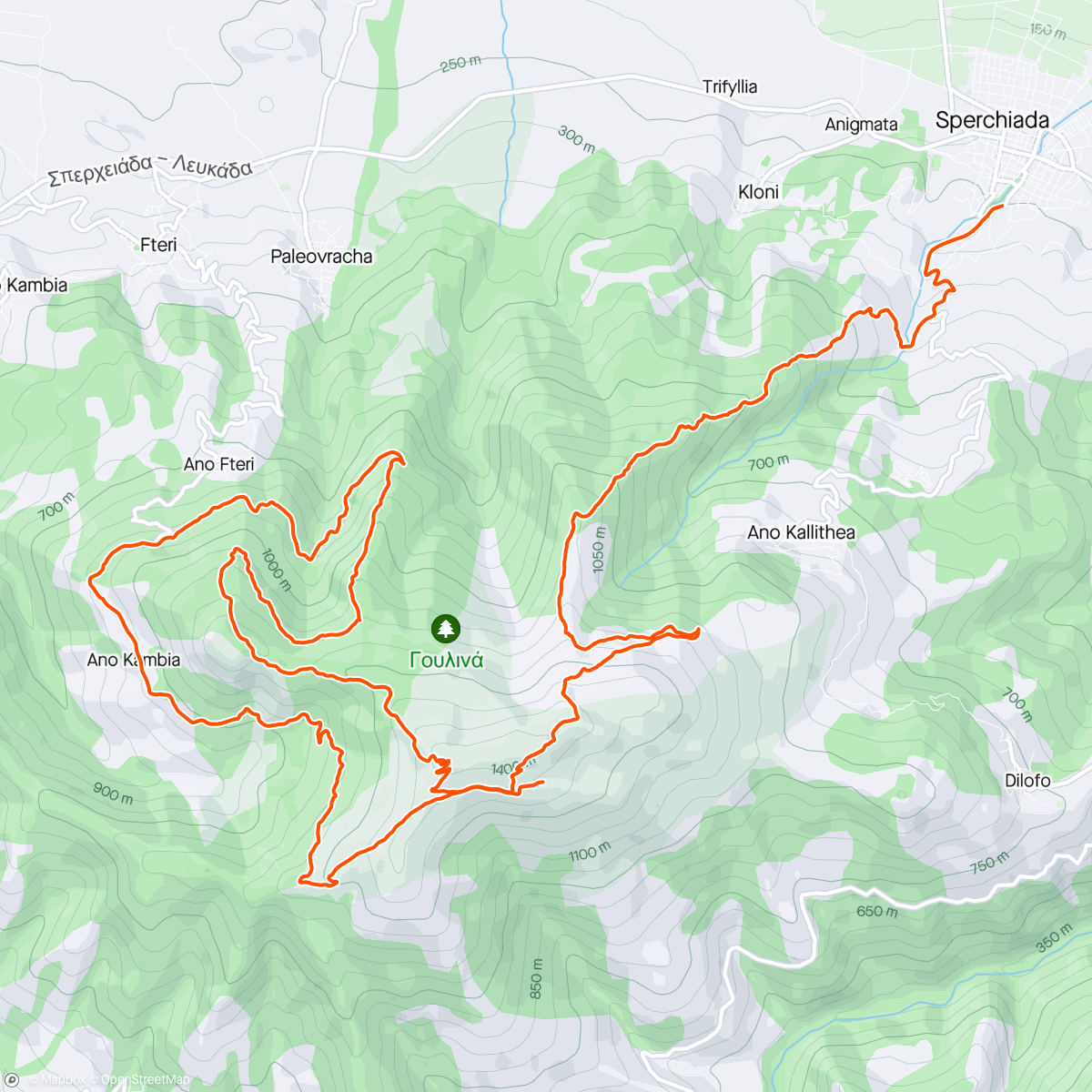 活动地图，Goulinas Volcano Enduro 2024, EGS pt.2