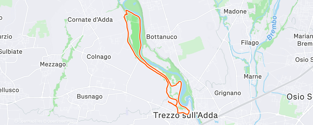 Map of the activity, Camminata di Natale per Solidarietà 2025