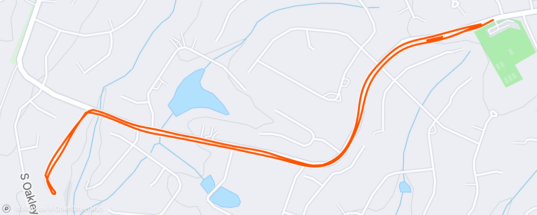Map of the activity, Afternoon Run