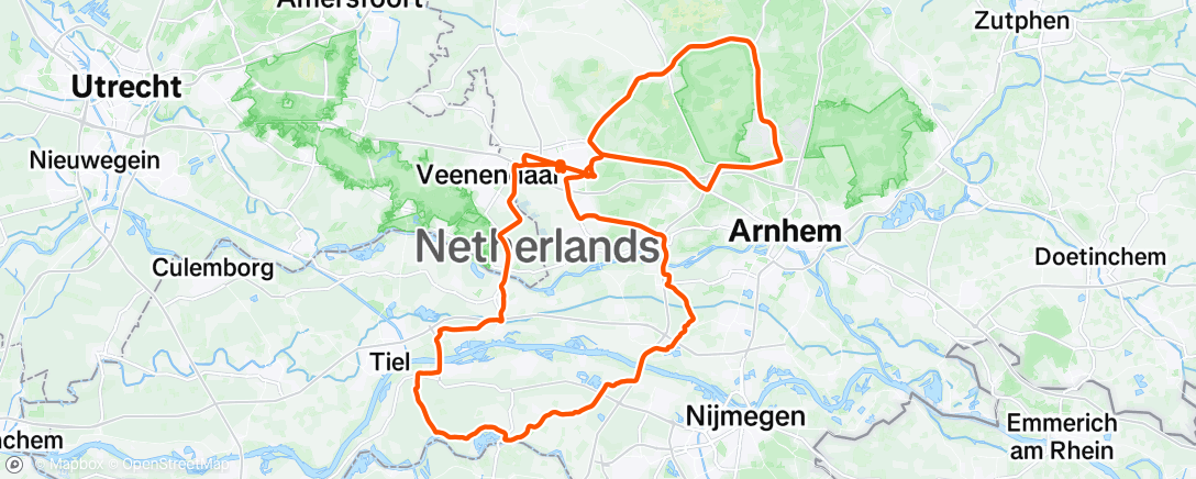 Map of the activity, Morning Ride