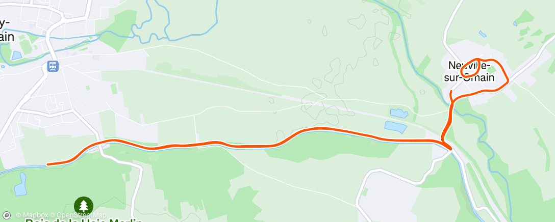 Map of the activity, Course à pied le matin