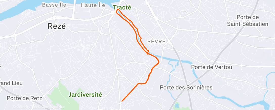 Map of the activity, Lunch Run