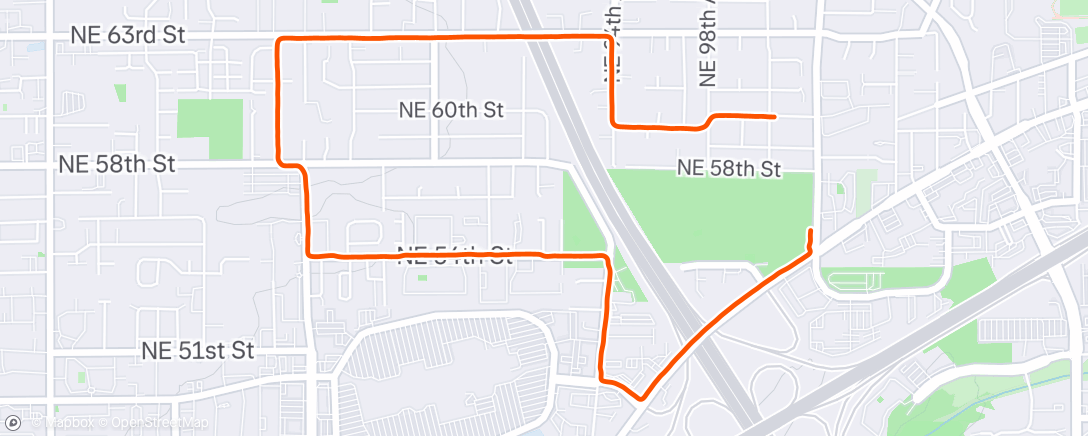 Map of the activity, Afternoon Run