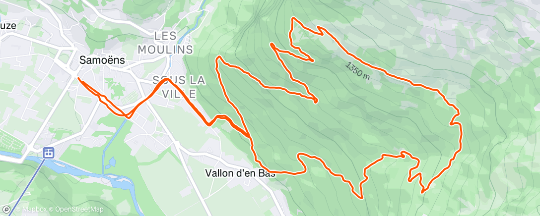 Mappa dell'attività Course à pied le matin