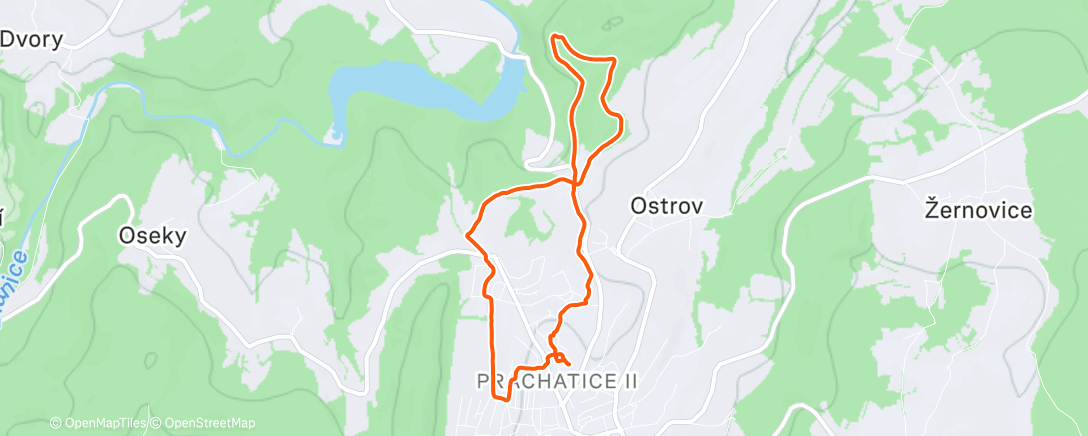 Map of the activity, Afternoon Walk