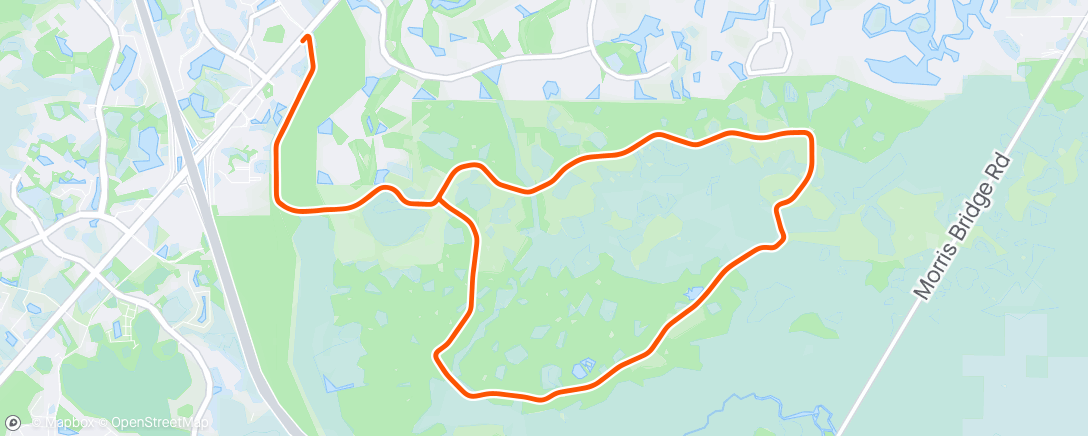 Map of the activity, Sunday morning ride