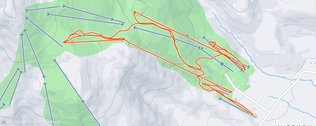 Map of the activity, Slopes - A morning skiing at ニセコユナイテッド