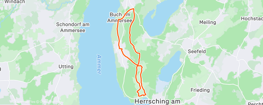 Map of the activity, Fahrt am Nachmittag