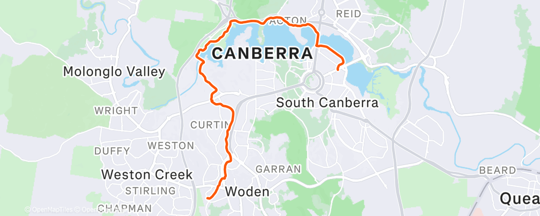 Map of the activity, Morning Bike Ride