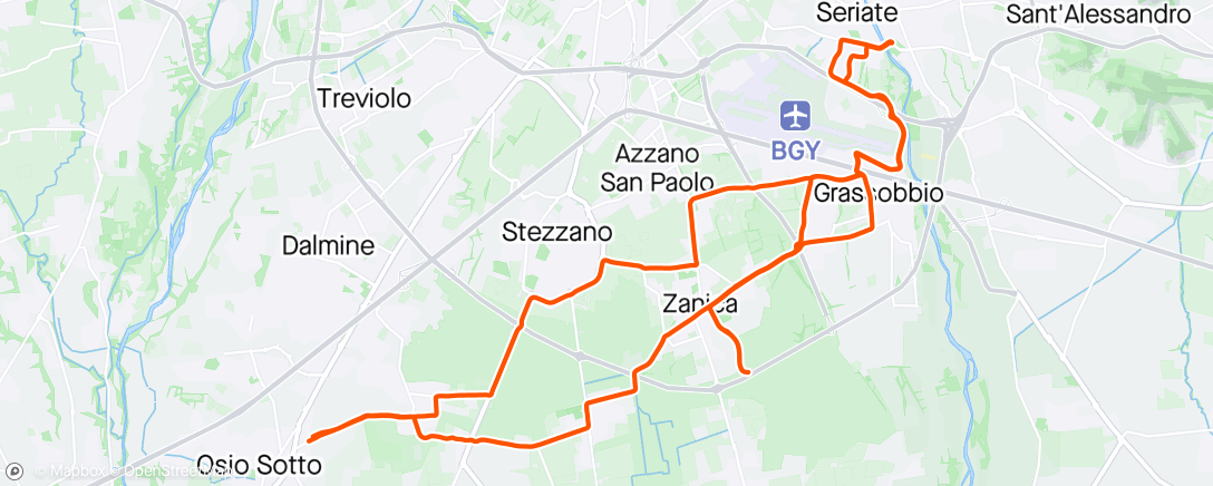 Map of the activity, Zanica e dintorni