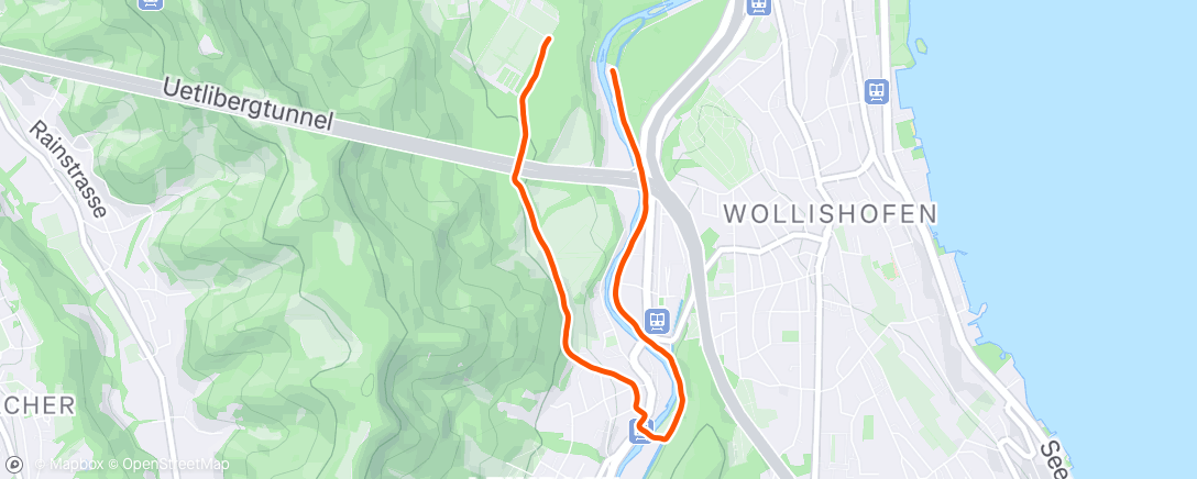 Map of the activity, Lunch Run