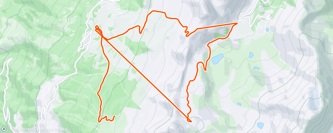 Map of the activity, Namiddagsessie snowboarden