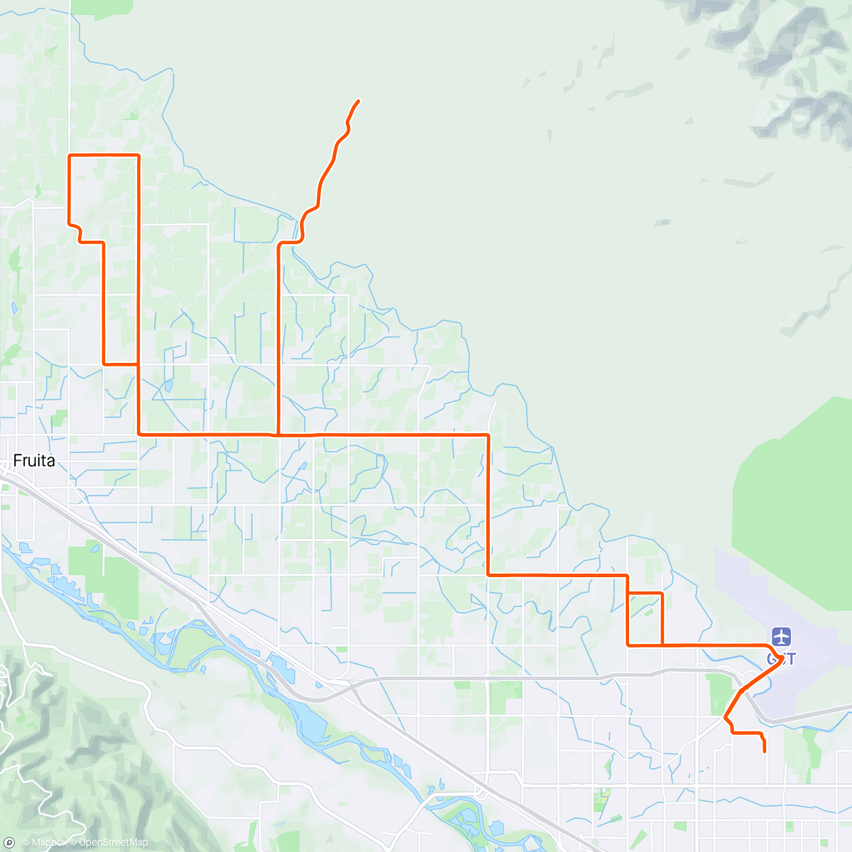 Map of the activity, Time Trial Tuesday