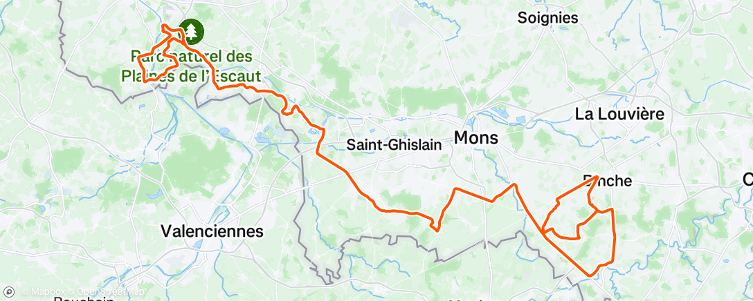 Map of the activity, Afternoon Ride