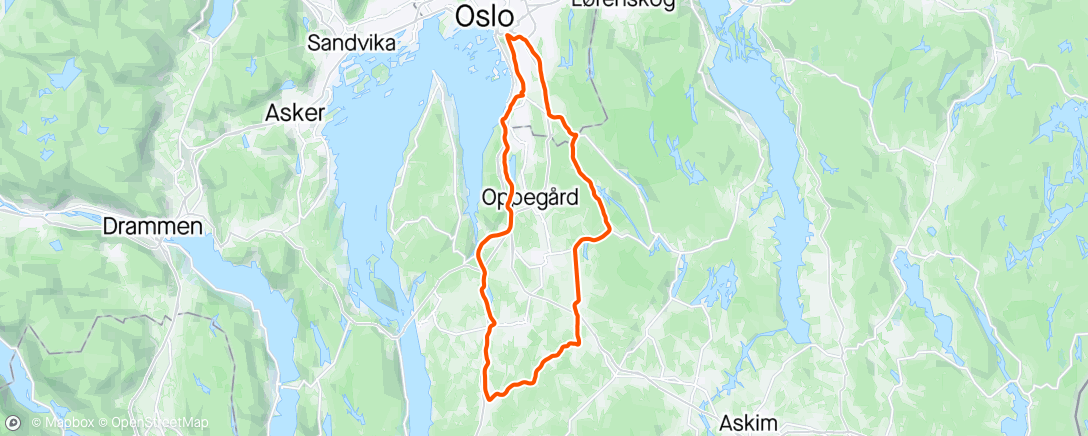 Map of the activity, Årets første racertur