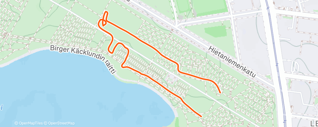 Map of the activity, Morning Walk