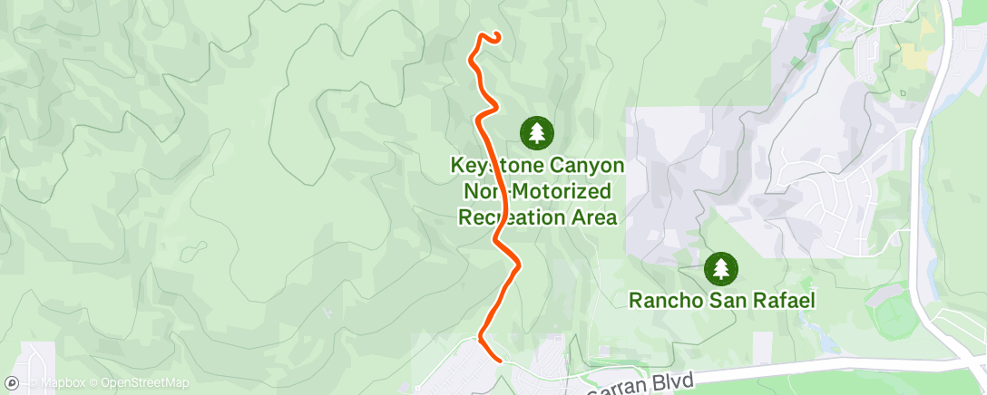 Map of the activity, Evening Hike