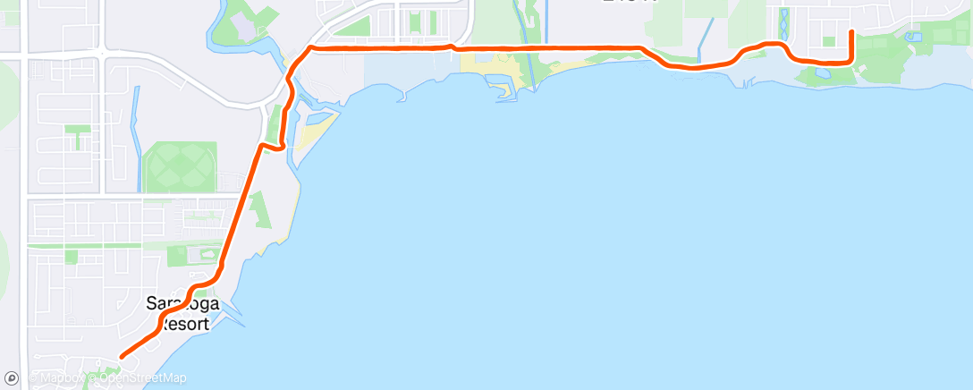 Map of the activity, Afternoon Run