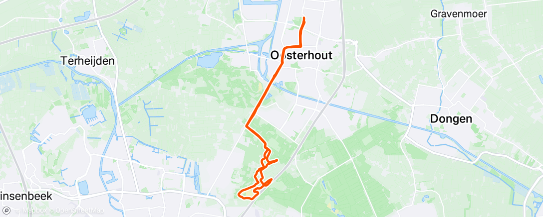 Map of the activity, Afternoon Ride