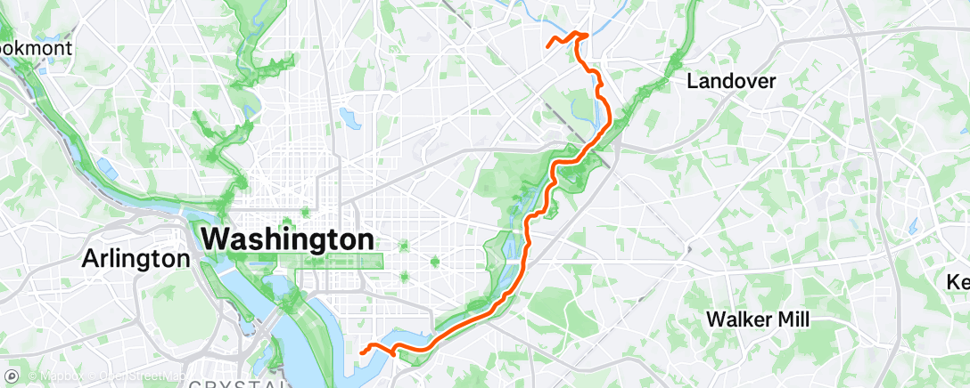 Map of the activity, Evening Ride