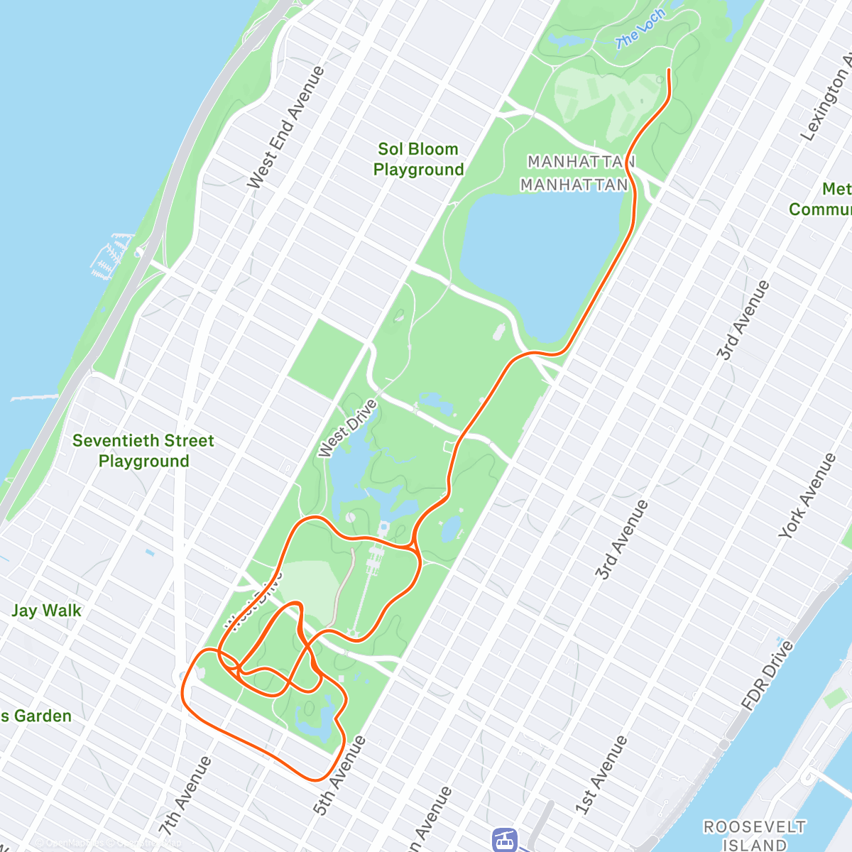Map of the activity, Zwift - Heat