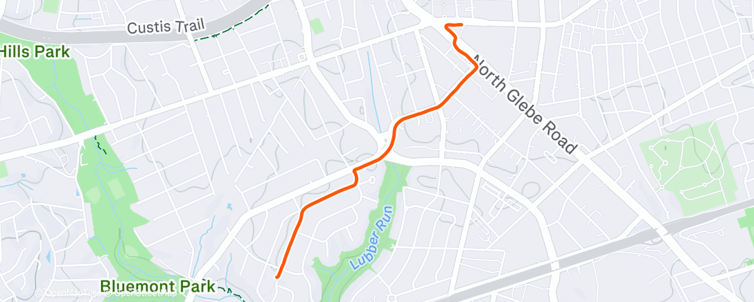 Map of the activity, Morning Run