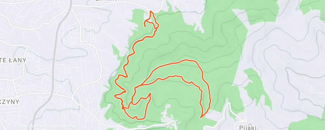 Map of the activity, Lunch Run