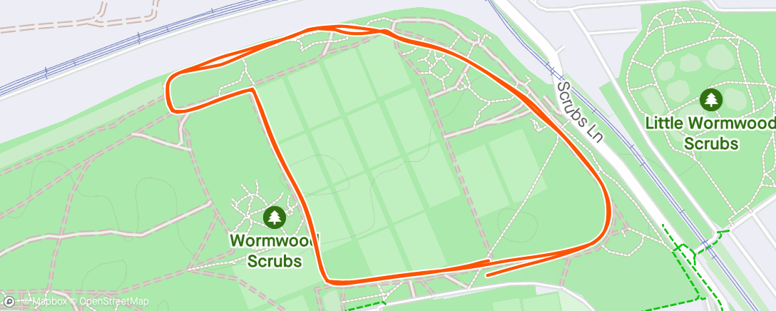 Map of the activity, Afternoon Run