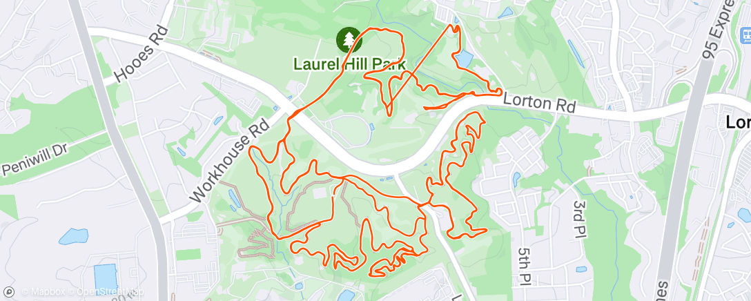 Map of the activity, Afternoon Mountain Bike Ride