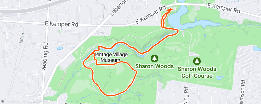 Map of the activity, Sharon Woods