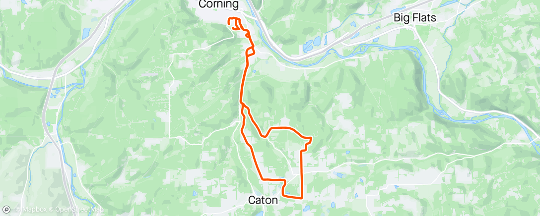 Map of the activity, Caton Gravel Ride