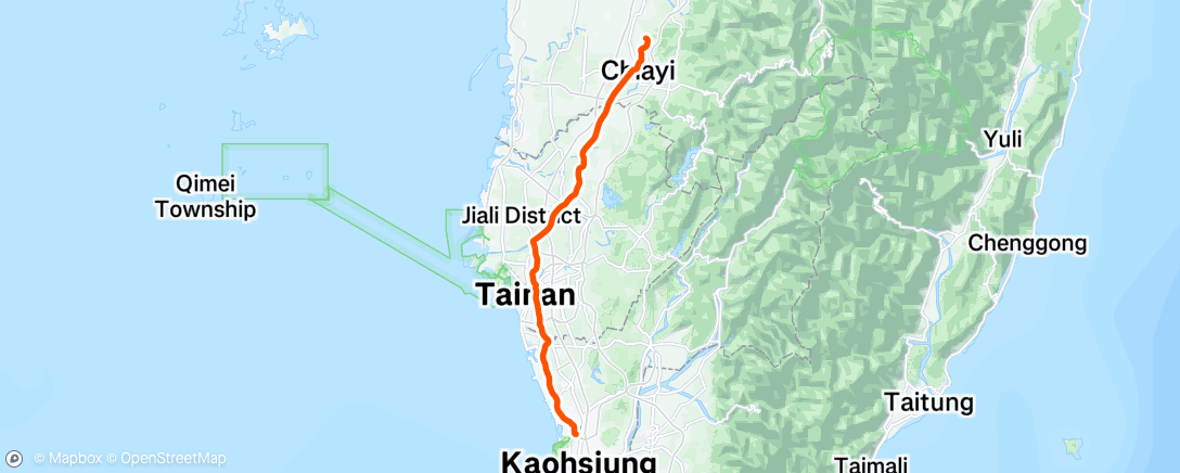 Map of the activity, 民雄-高雄