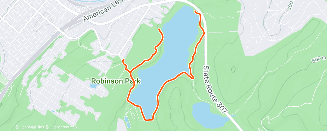 Map of the activity, Morning Run