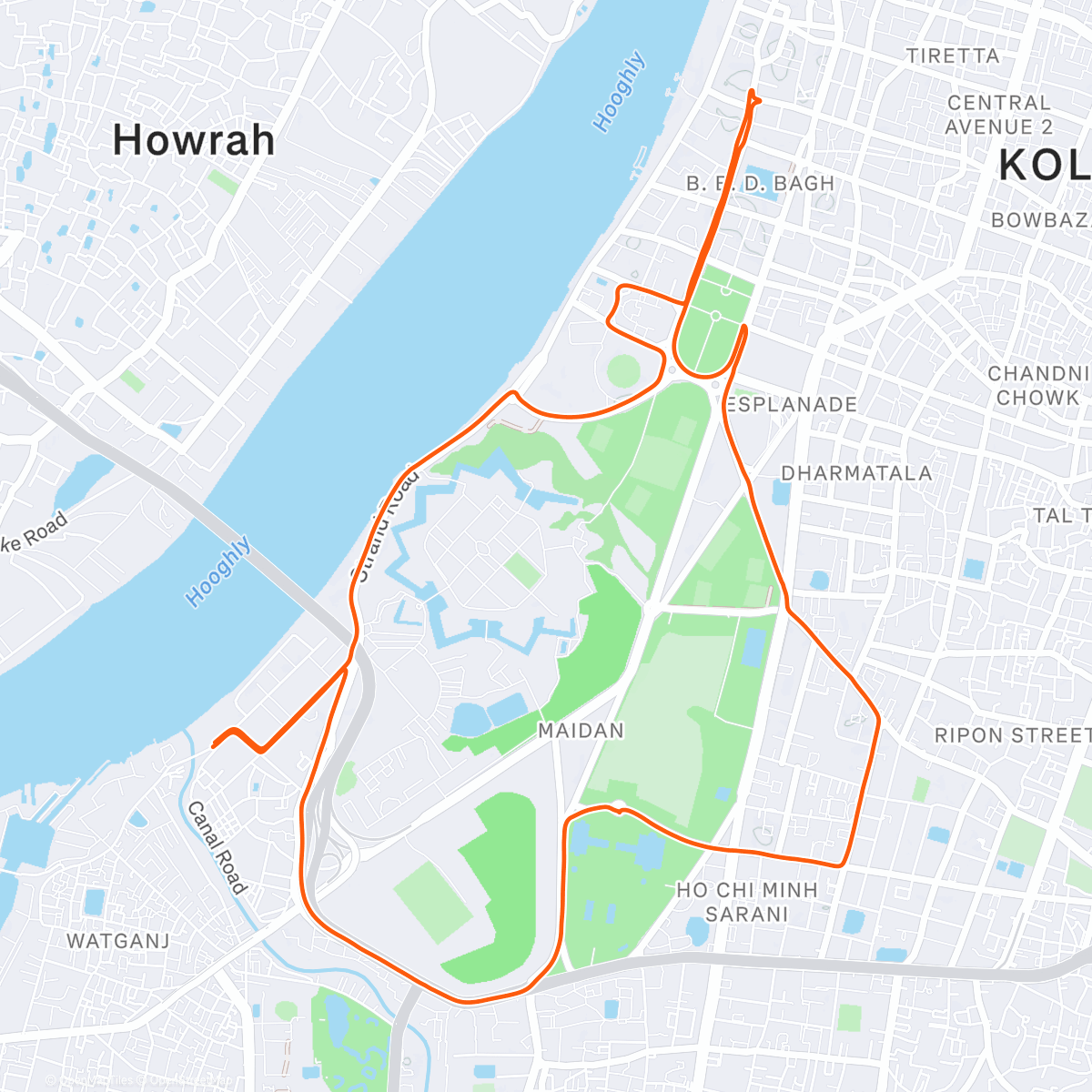 Map of the activity, Morning Ride