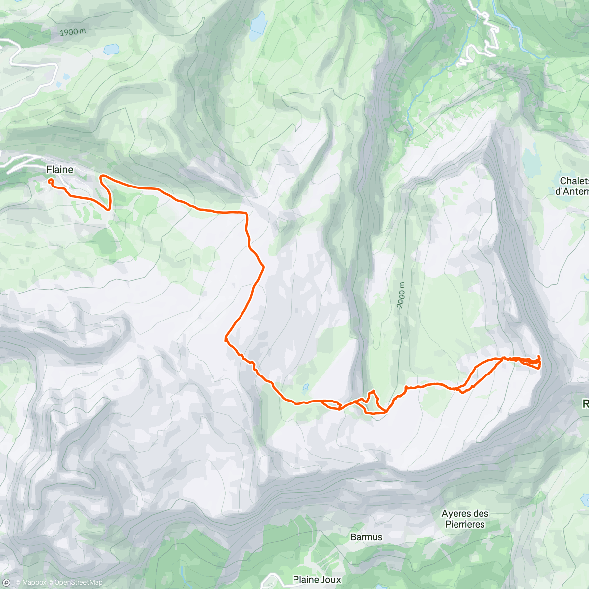 Map of the activity, Ski de randonnée le midi