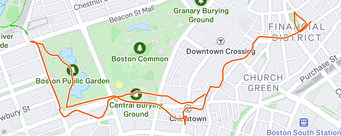 Map of the activity, Pre-Boston shakeout and lunch pick up😋🍲🍚 This is going to be my 14th consecutive Boston!🦄✨ What a great ritual it is to run this race!
