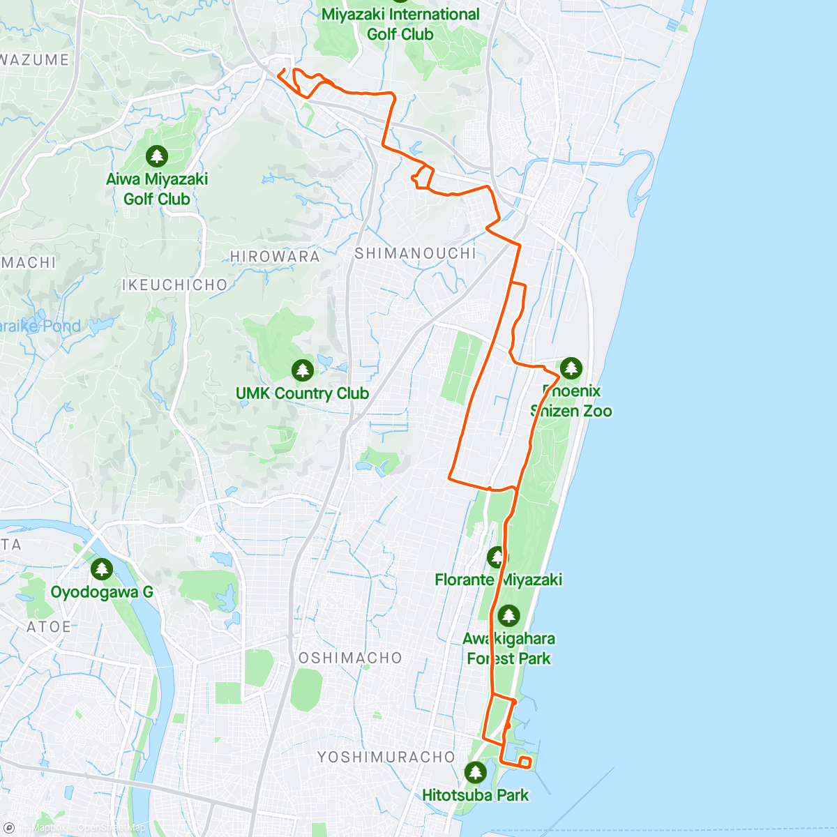 Map of the activity, 一ッ葉練